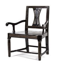 A Regency Style Ebonized and Parcel Gilt Open Armchair — 19TH CENTURY