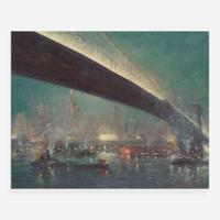 Johann Berthelsen (American, 1883–1972) New York Skyline from the Brooklyn Navy Yard