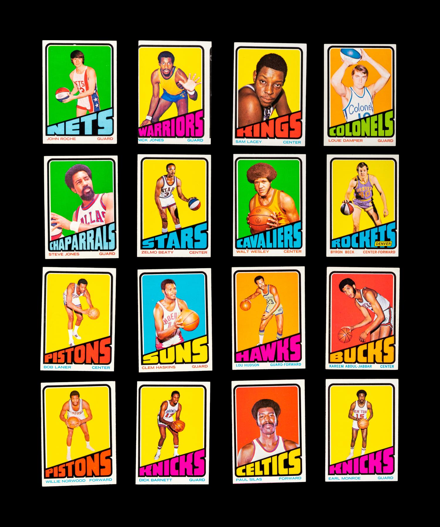 A Group of 67 1972-73 Topps Basketball Cards (Including Kareem Abdul-Jabbar, Wilt Chamberlain and Multiple Hall of Famers),