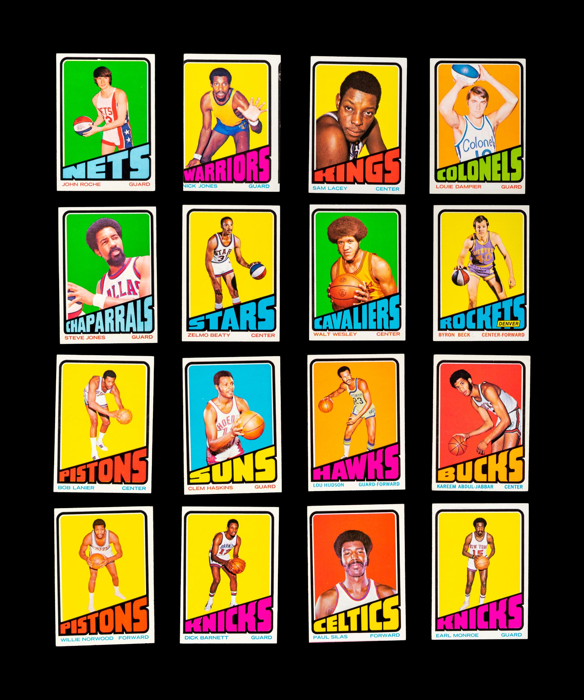 A Group of 67 1972-73 Topps Basketball Cards (Including Kareem Abdul-Jabbar, Wilt Chamberlain and Multiple Hall of Famers),