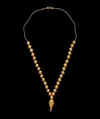 An Achaemenid Hollow Gold Bead Necklace