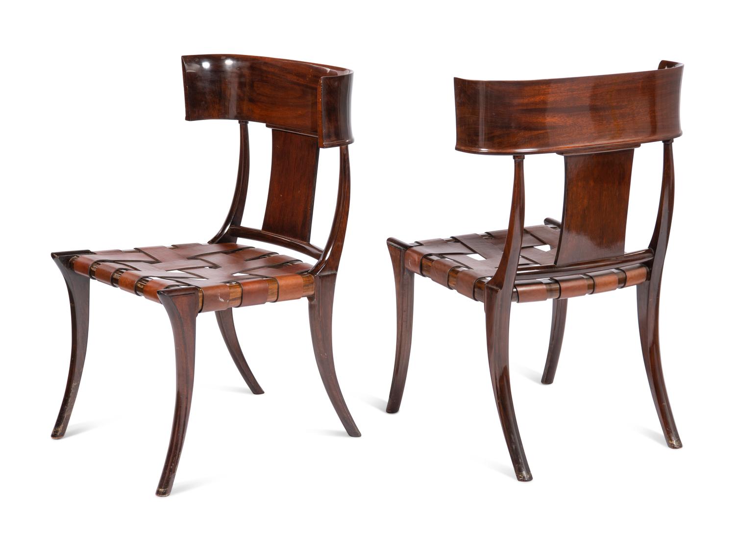 A Pair of Mahogany Klismos Chairs