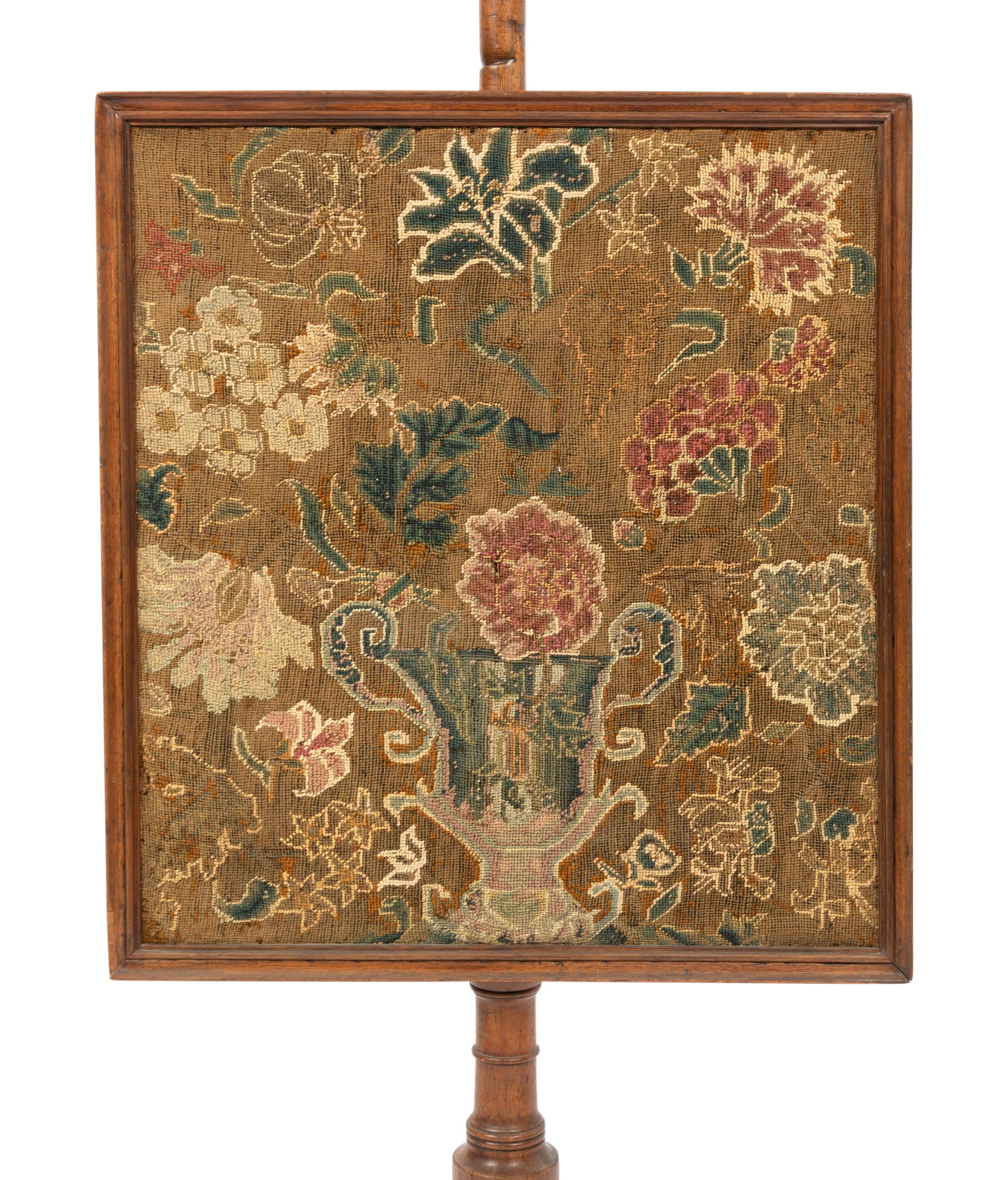 A French Needlepoint Fire Screen
