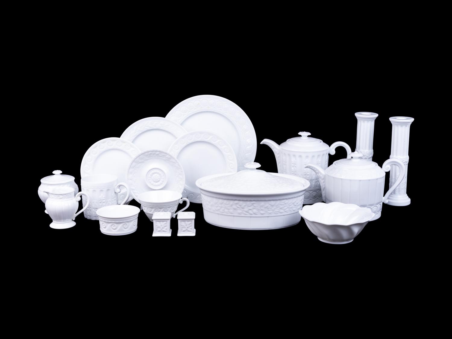 A Bernardaud Limoges Louvre Porcelain Dinner Service