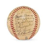 A 1941 New York Giants Team Signed Autograph Baseball Featuring Mel Ott (JSA Auction Letter),