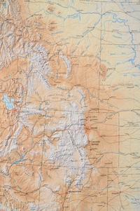 A Contemporary Map of North America. Matted and framed.