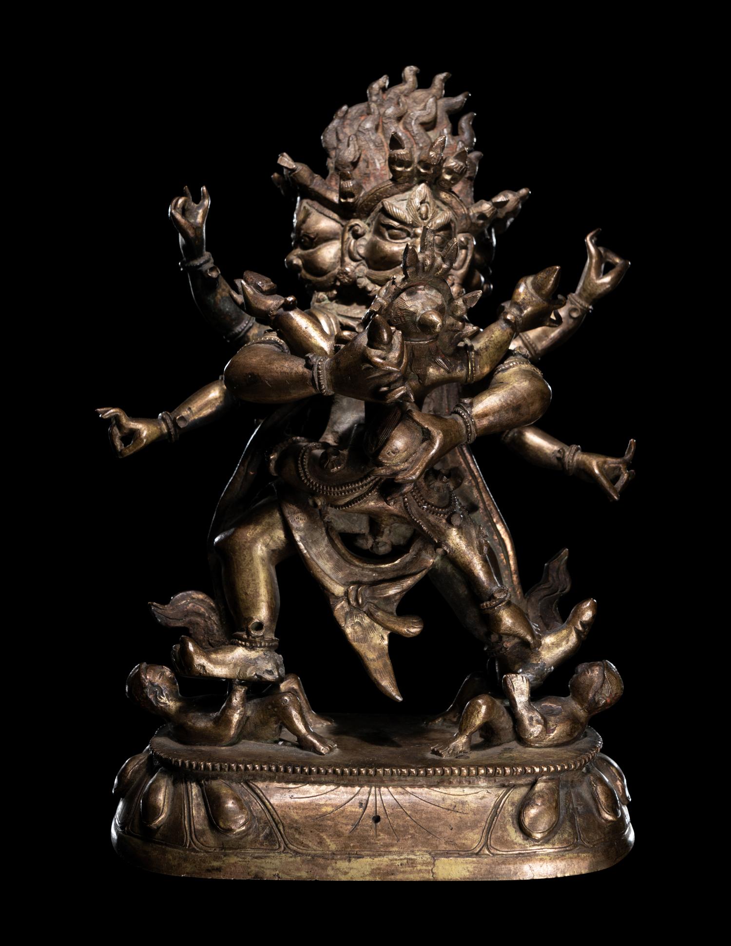 A Sino-Tibetan Gilt Bronze Figure of a Bodhisattva