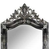 An Oversized Venetian Etched Glass Mirror