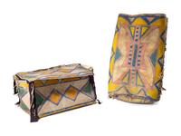 Sioux Painted Parfleche Containers