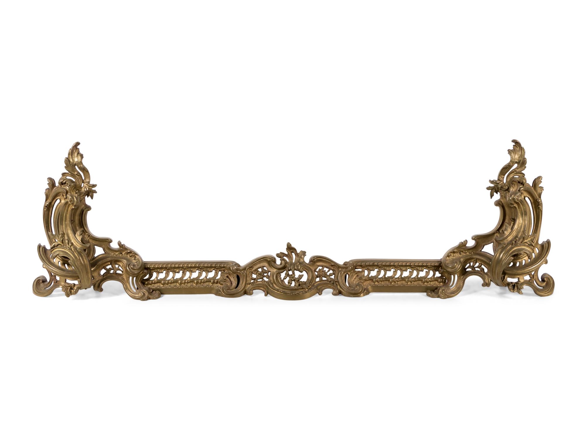 A Rococo Style Gilt Metal Fire Guard