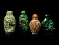 10 Chinese Hardstone Snuff Bottles