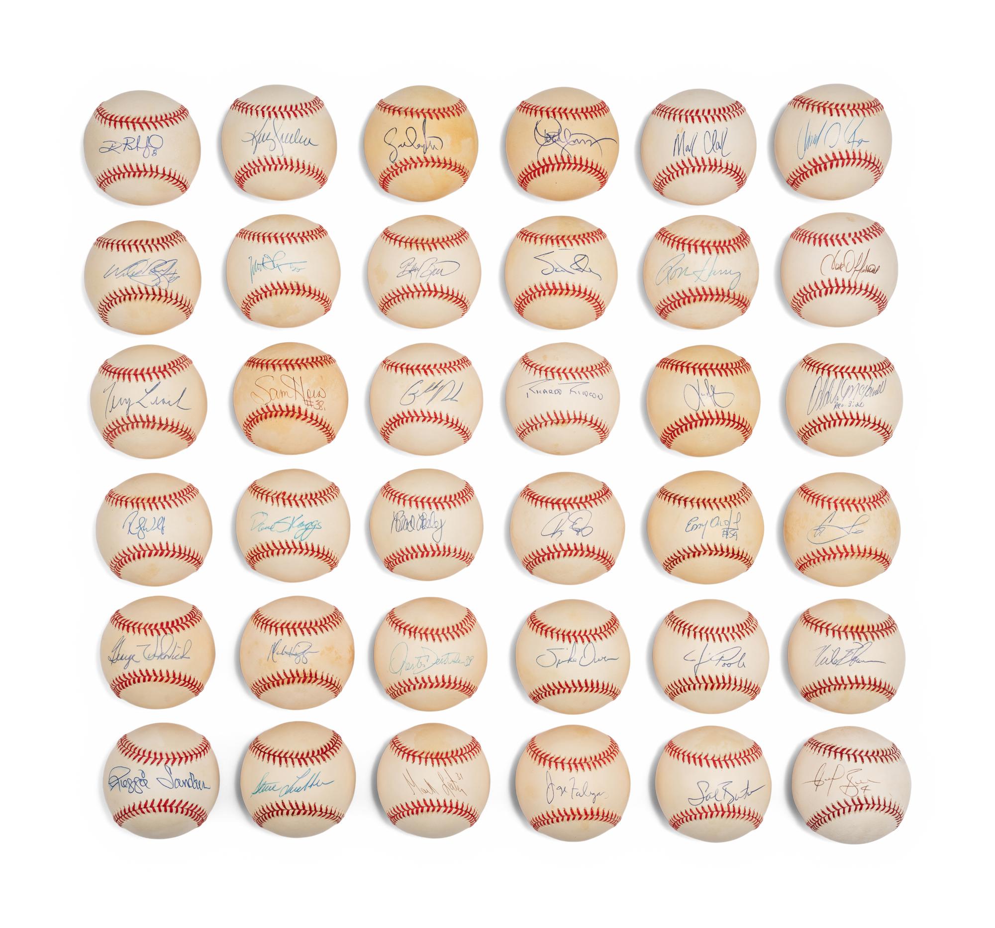 Bases Loaded Signed Autograph Baseball Group No. 2