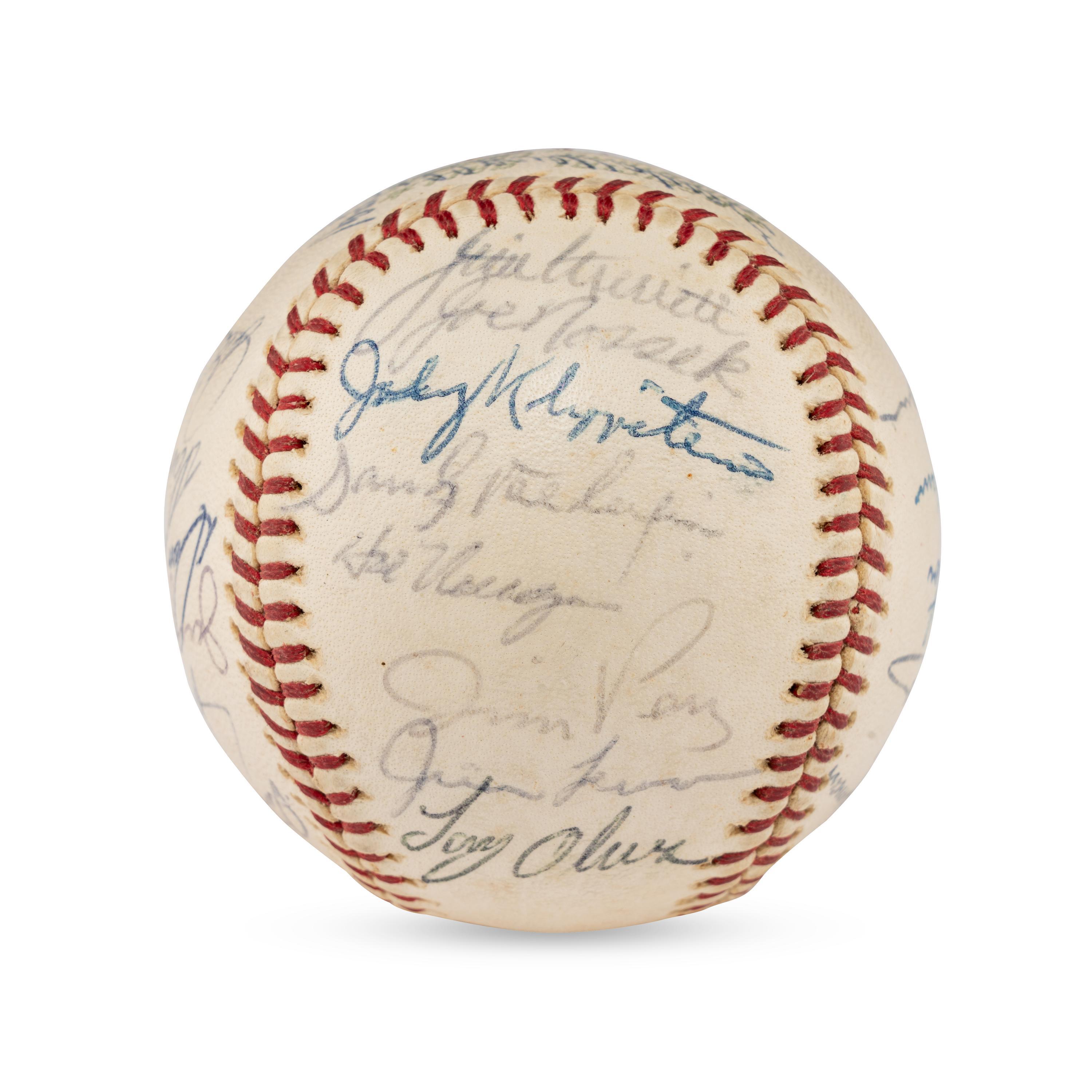 A 1965 Minnesota Twins Team Signed Autograph Baseball Including Harmon Killebrew (JSA Letter of Authenticity),