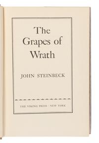 STEINBECK, John (1902-1968). The Grapes of Wrath . New York: The Viking Press, 1939.