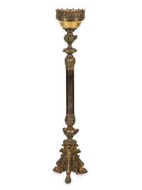 A Neoclassical Gilt Metal Pricket