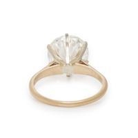 Diamond and Yellow Gold Solitaire Ring