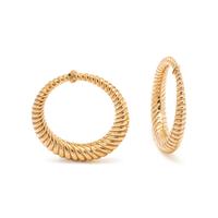 YELLOW GOLD HOOP EARCLIPS