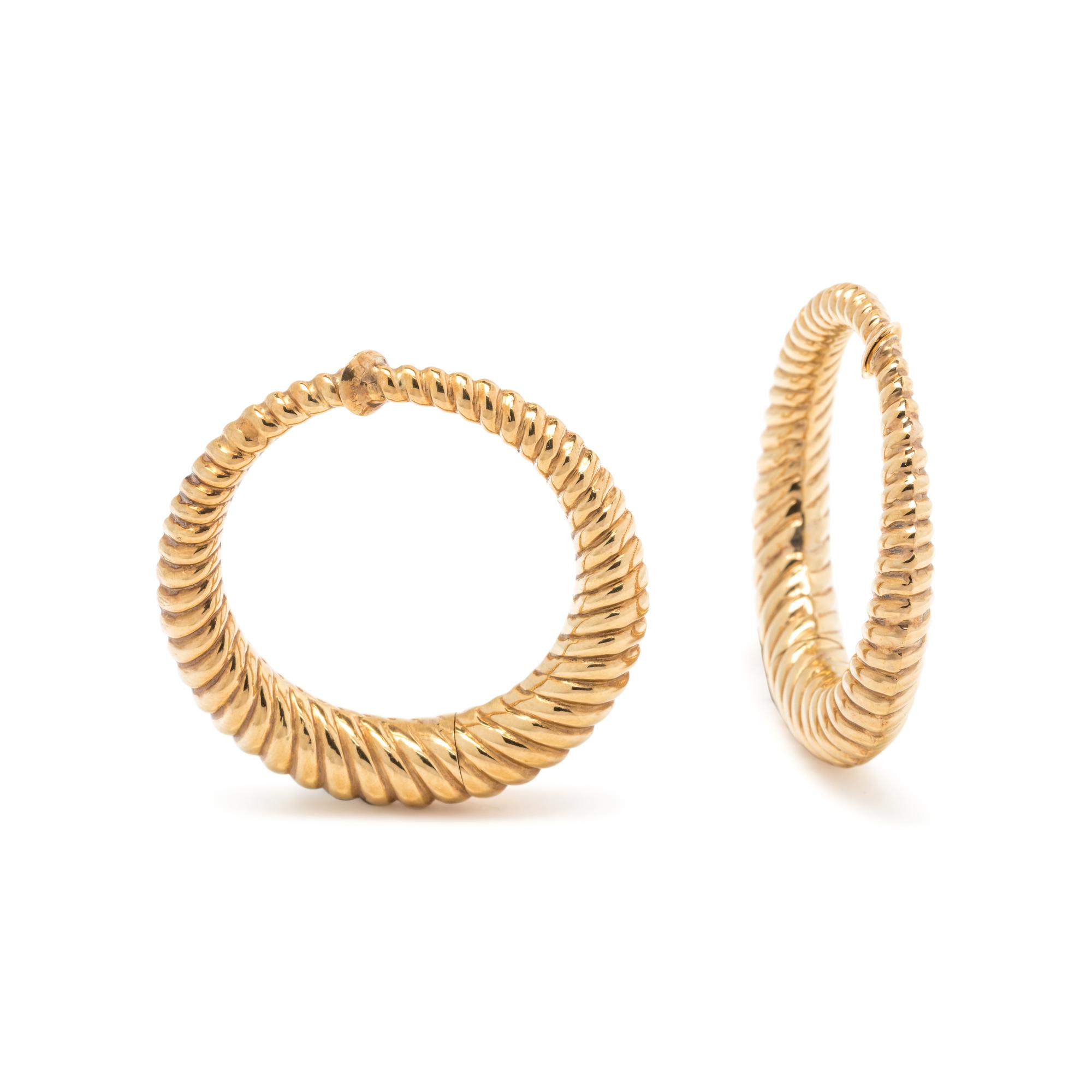YELLOW GOLD HOOP EARCLIPS
