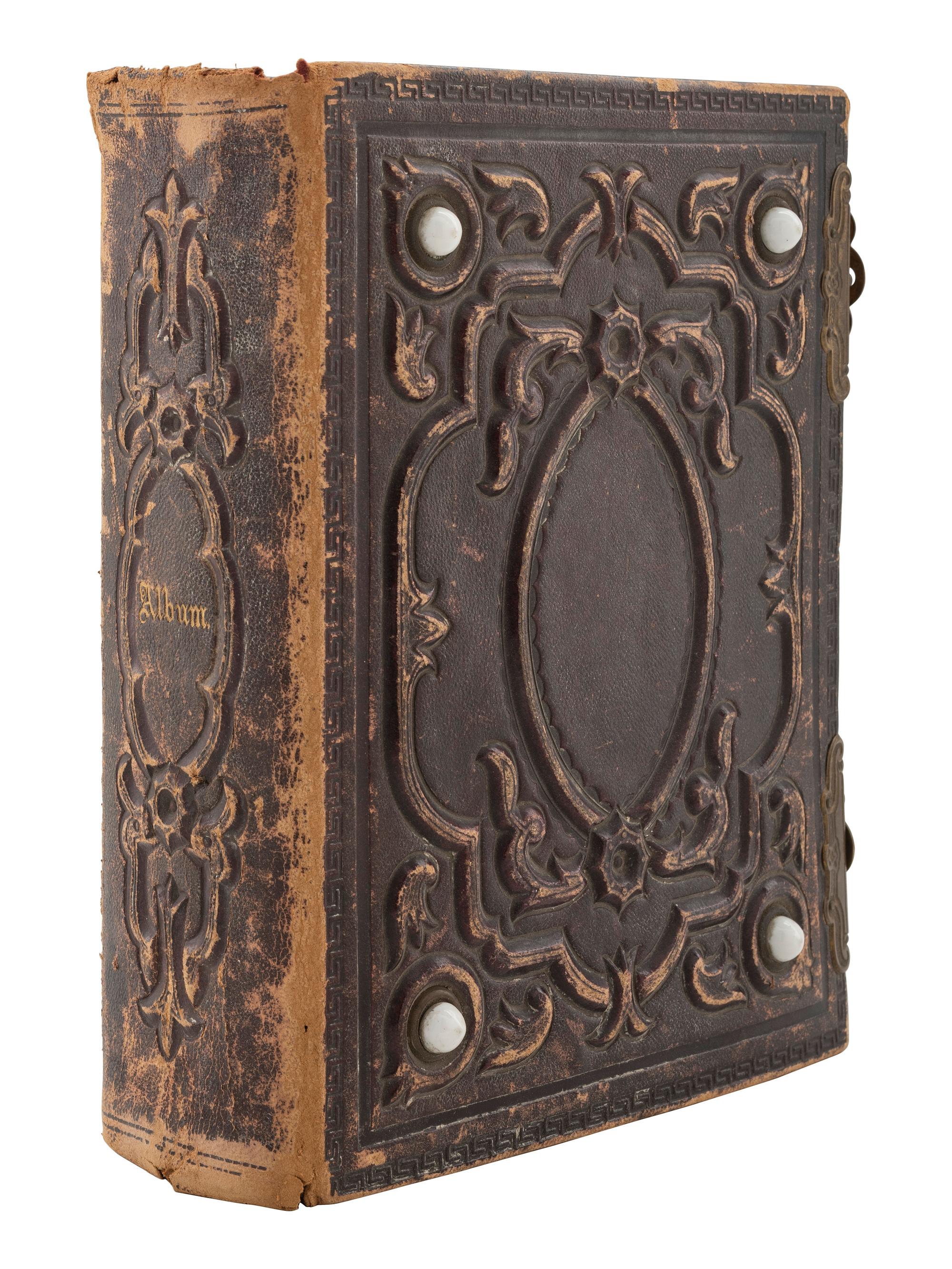 [CIVIL WAR]. CDV album featuring important military figures, politicians, clergymen, writers, and other prominent personalities of the era.