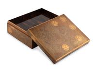 A Large Japanese Gold Lacquer Stationary Covered Box, Bunko