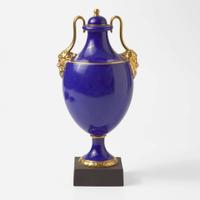 A Wedgwood Faux Lapis Lazuli Covered Vase UK, circa 2010