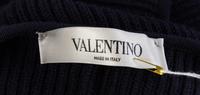 A Valentino Navy Wool Capelet, Size: medium.