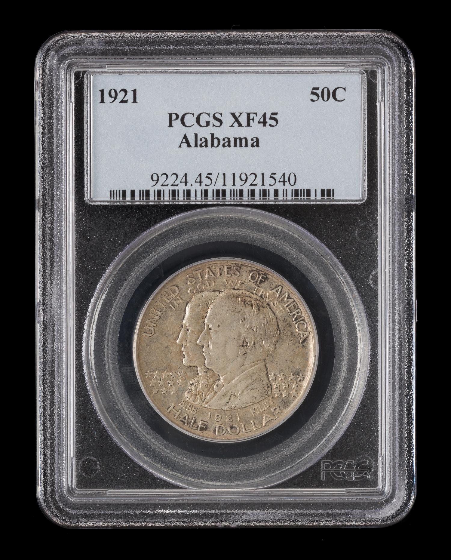 A United States 1921 Alabama Commemorative 50c Coin