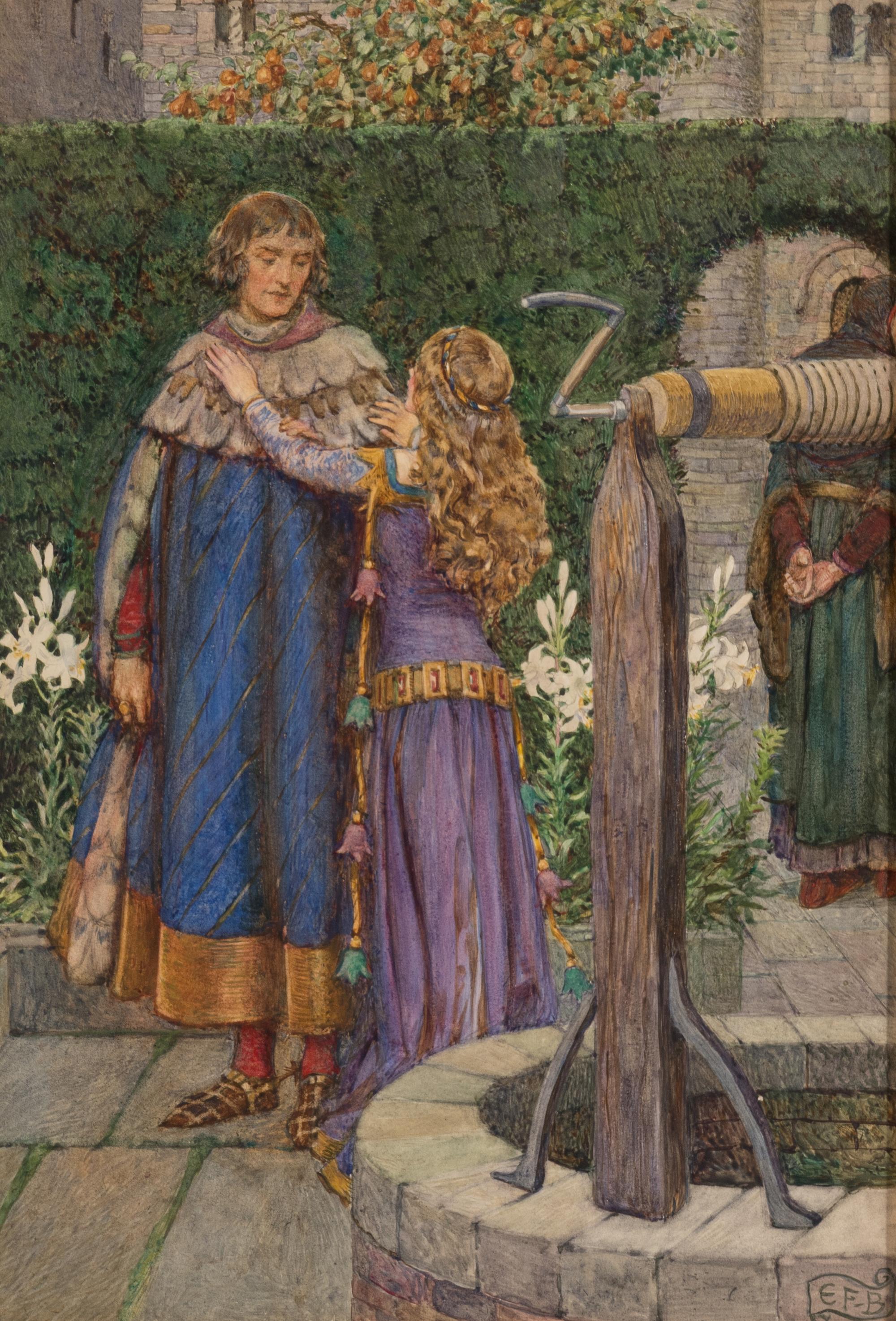 Lancelot and Elaine - "but to be with you still and see your face, to serve you and to follow you thr'o the world , " c. 1909-1911