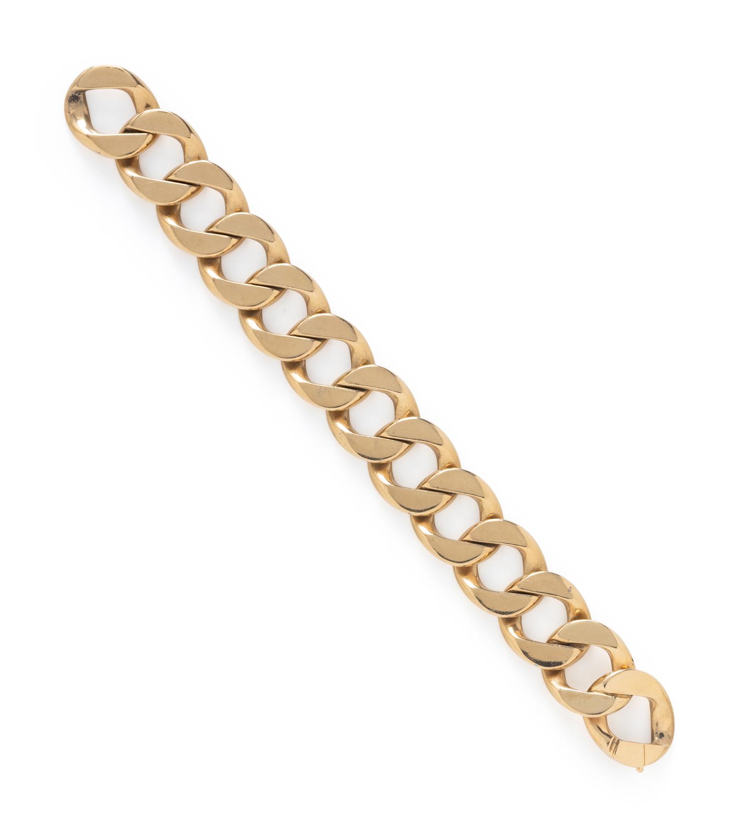 CARTIER, YELLOW GOLD LINK BRACELET