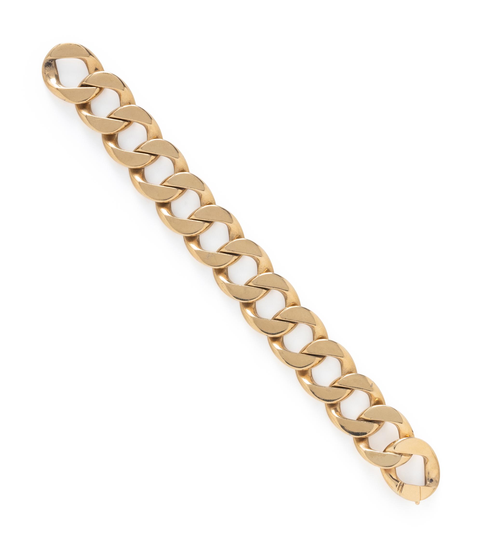 CARTIER, YELLOW GOLD LINK BRACELET