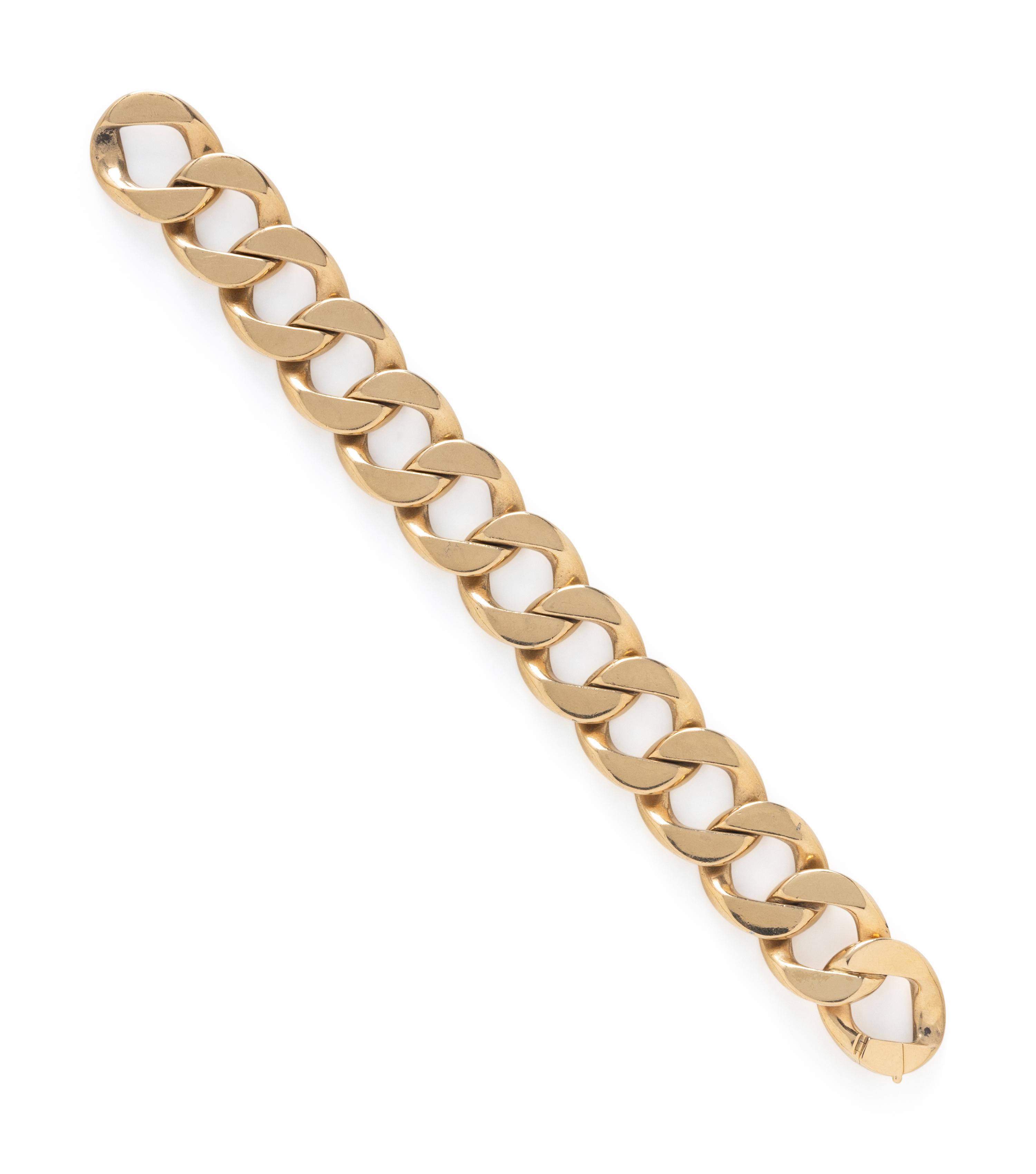 CARTIER, YELLOW GOLD LINK BRACELET