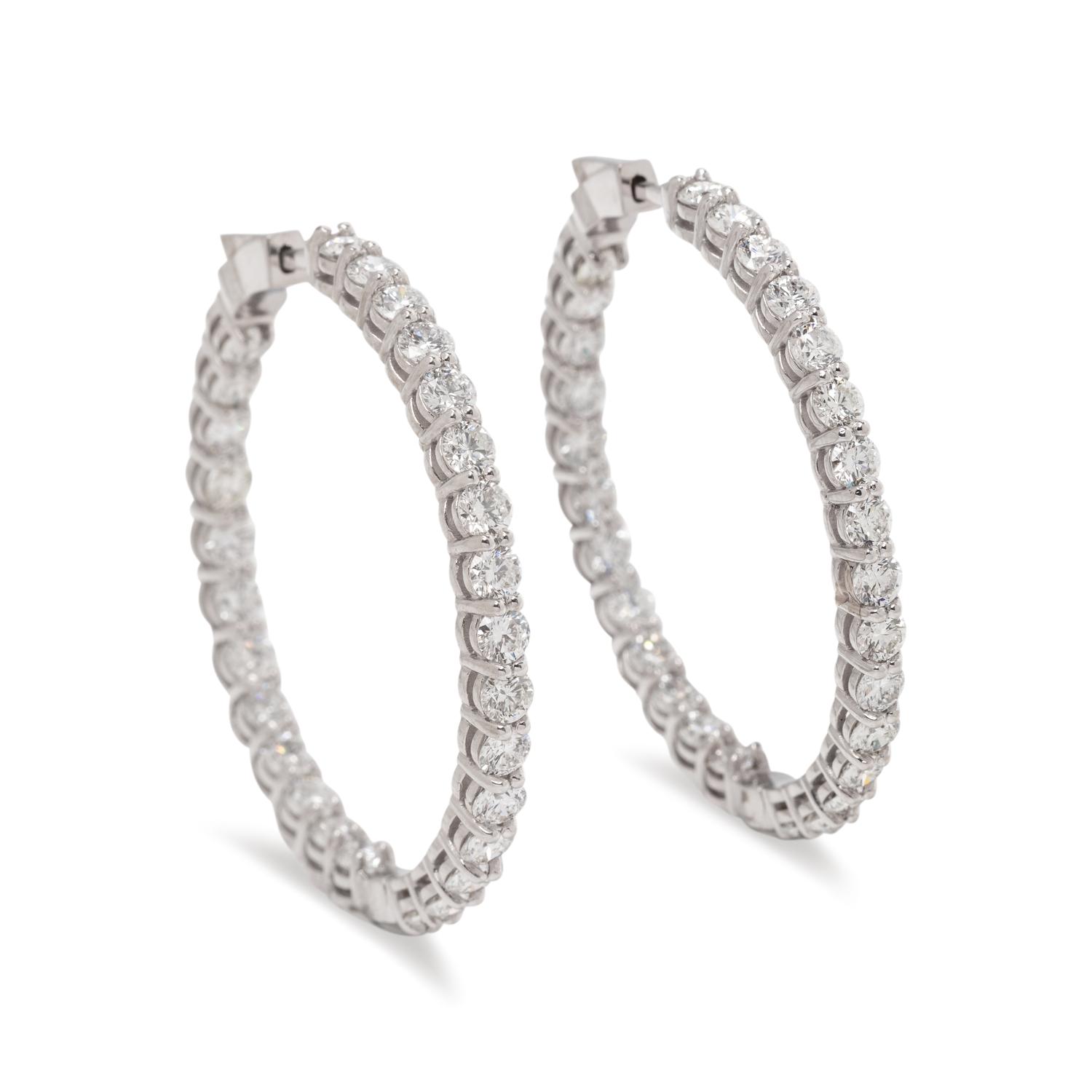 DIAMOND HOOP EARRINGS
