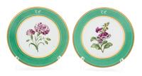 A Pair of Paris Porcelain Plates Diameter 8 5/8 inches. — 19TH CENTURY