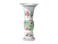 A Chinese Fencai/Famille Rose " Boys" Gu Vase, 19th Century