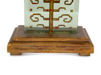 A Brass and Glass Table Lamp in the Style of Samuel Marx