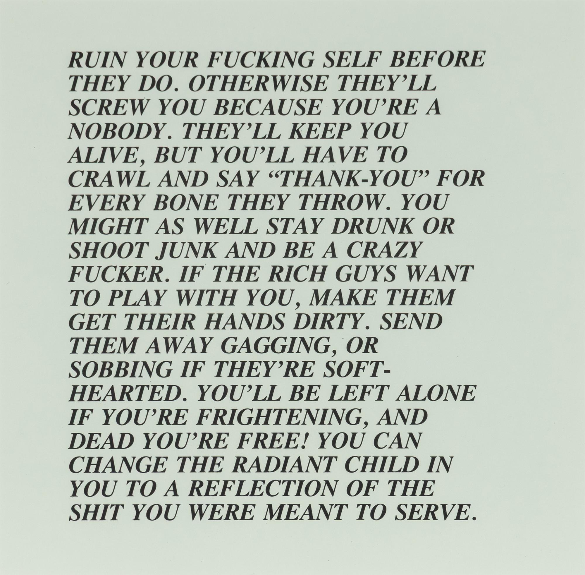 Jenny Holzer (American, b. 1950) — Inflammatory Essays (set of twelve), 1979-82