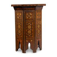 A Syrian Mother-of Pearl Inlaid Octagonal Side Table