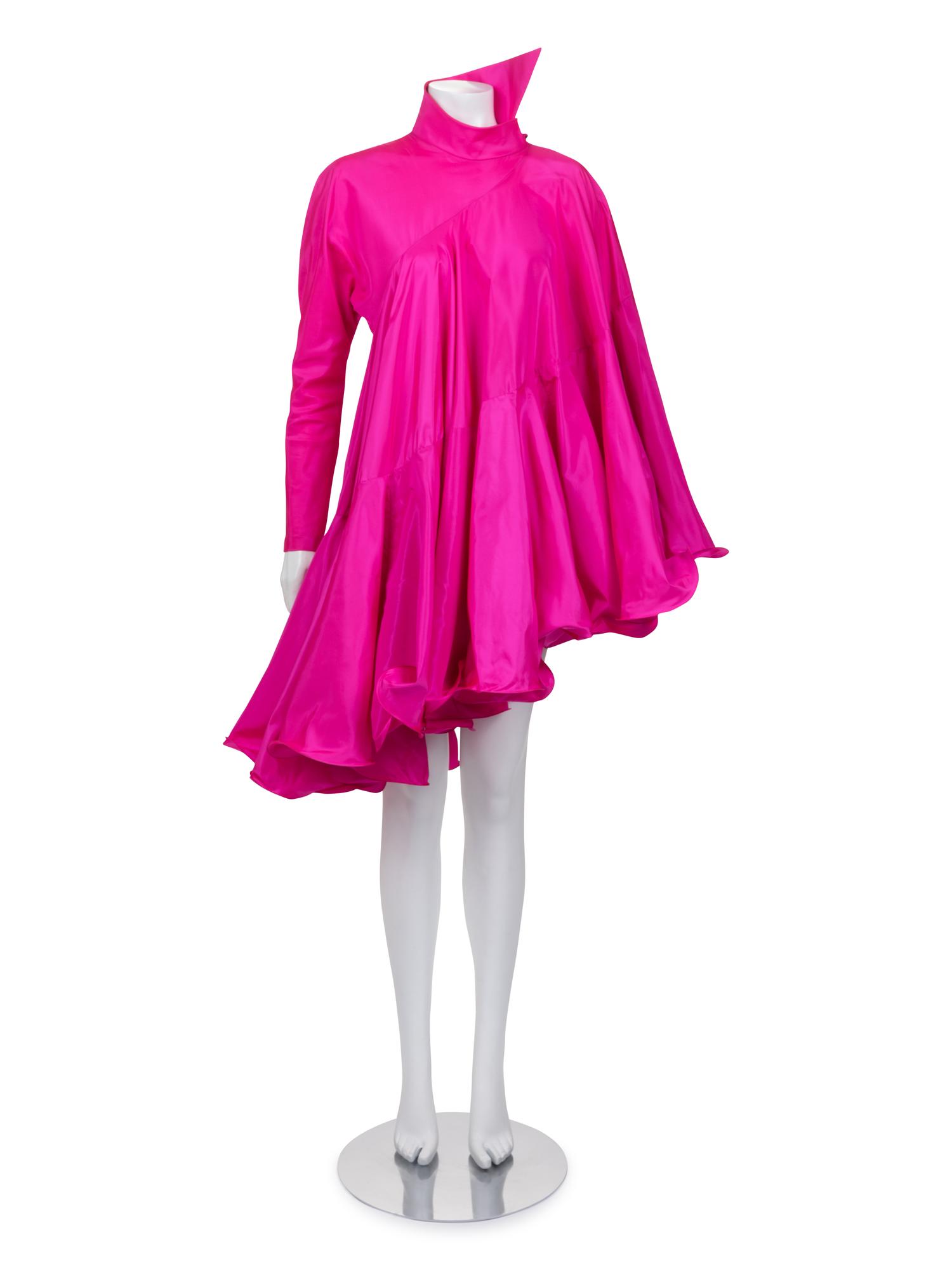 Pierre Cardin Haute Couture Flounced Taffeta Dress, 1990-2000s