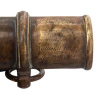 Ames Model 1850 Foot Officer's Sword with Scabbard Throat Inscribed to Captain Samuel Hubbard from the National Blues