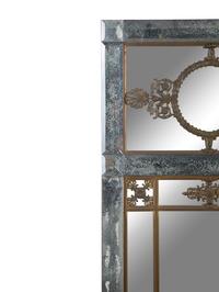 A French Empire Style Pier Mirror with Bronze Mounts