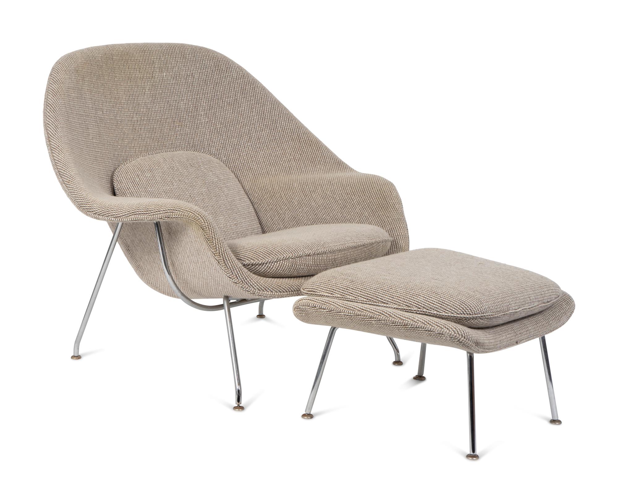 An Eero Saarinen Womb Chair and Ottoman — KNOLL INTERNATIONAL