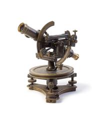 An English Everest Pattern Theodolite Height 9 x length of scope 10 inches. — TROUGHTON & SIMMS, LONDON, 19TH CENTURY