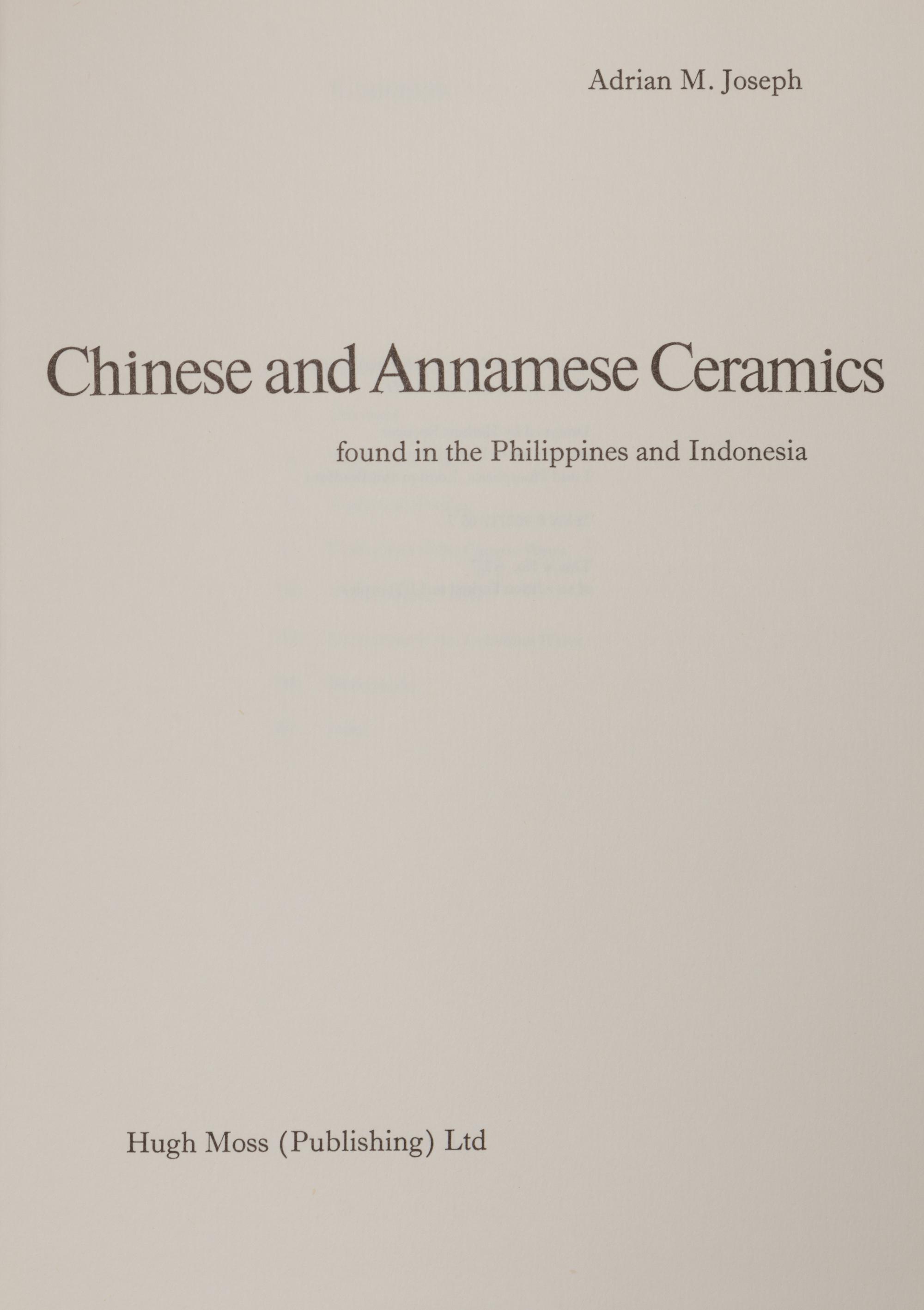 [CHINESE CERAMICS] A group of works about Chinese ceramics, comprising: