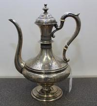 An Austro-Hungarian Silver Teapot Height 9 1/2 inches. — FIRST HALF 20TH CENTURY