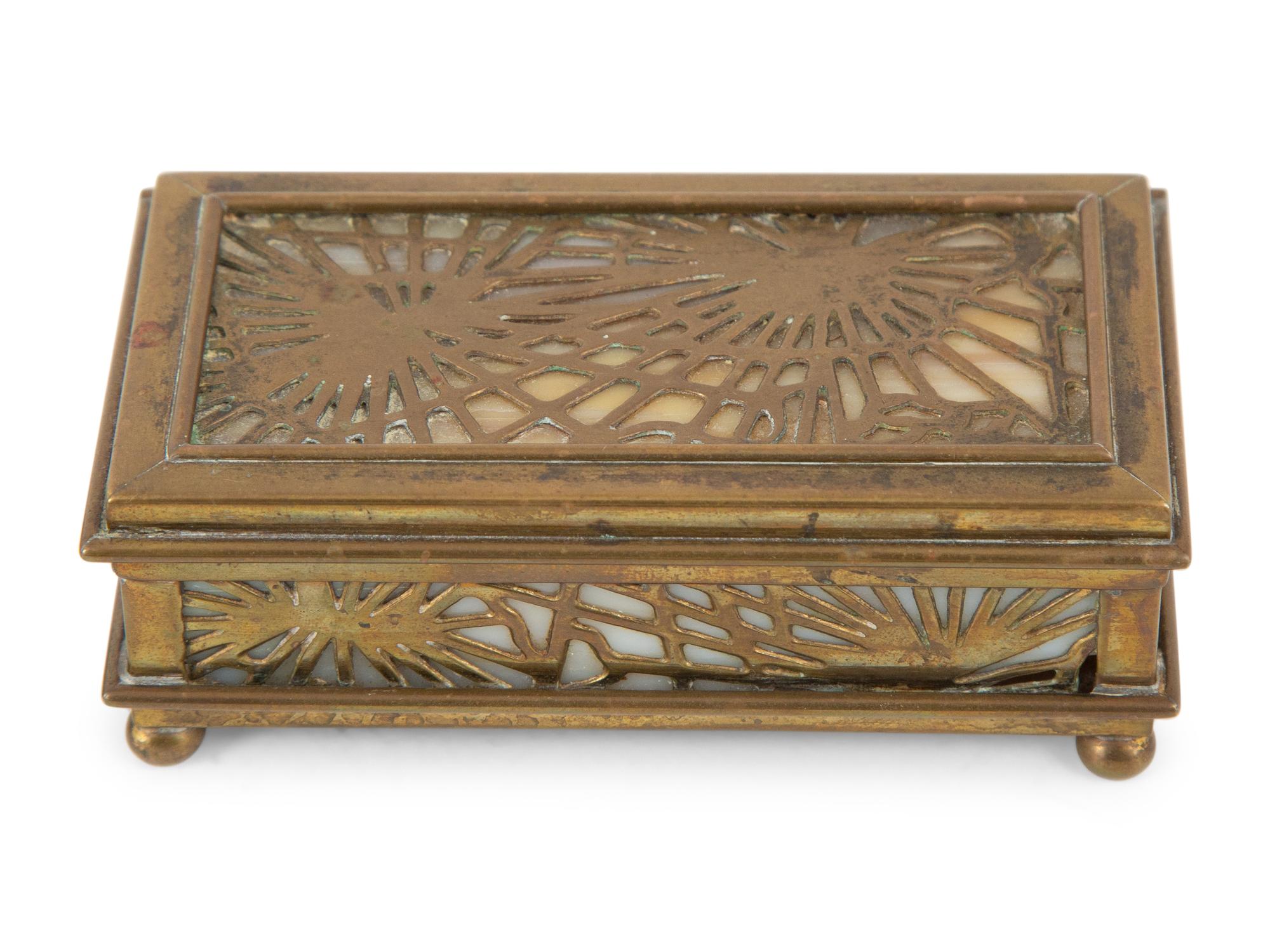 Four Tiffany Studios Bronze Desk Accessories