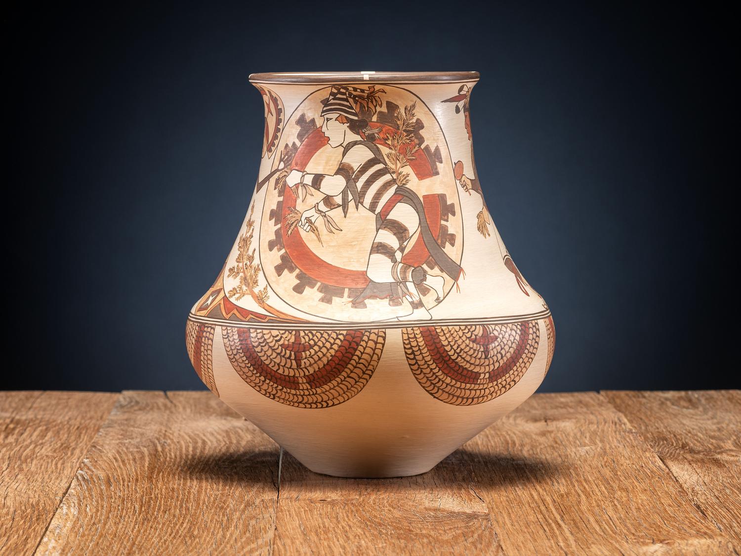 Polychrome Pottery Jar, Dancers