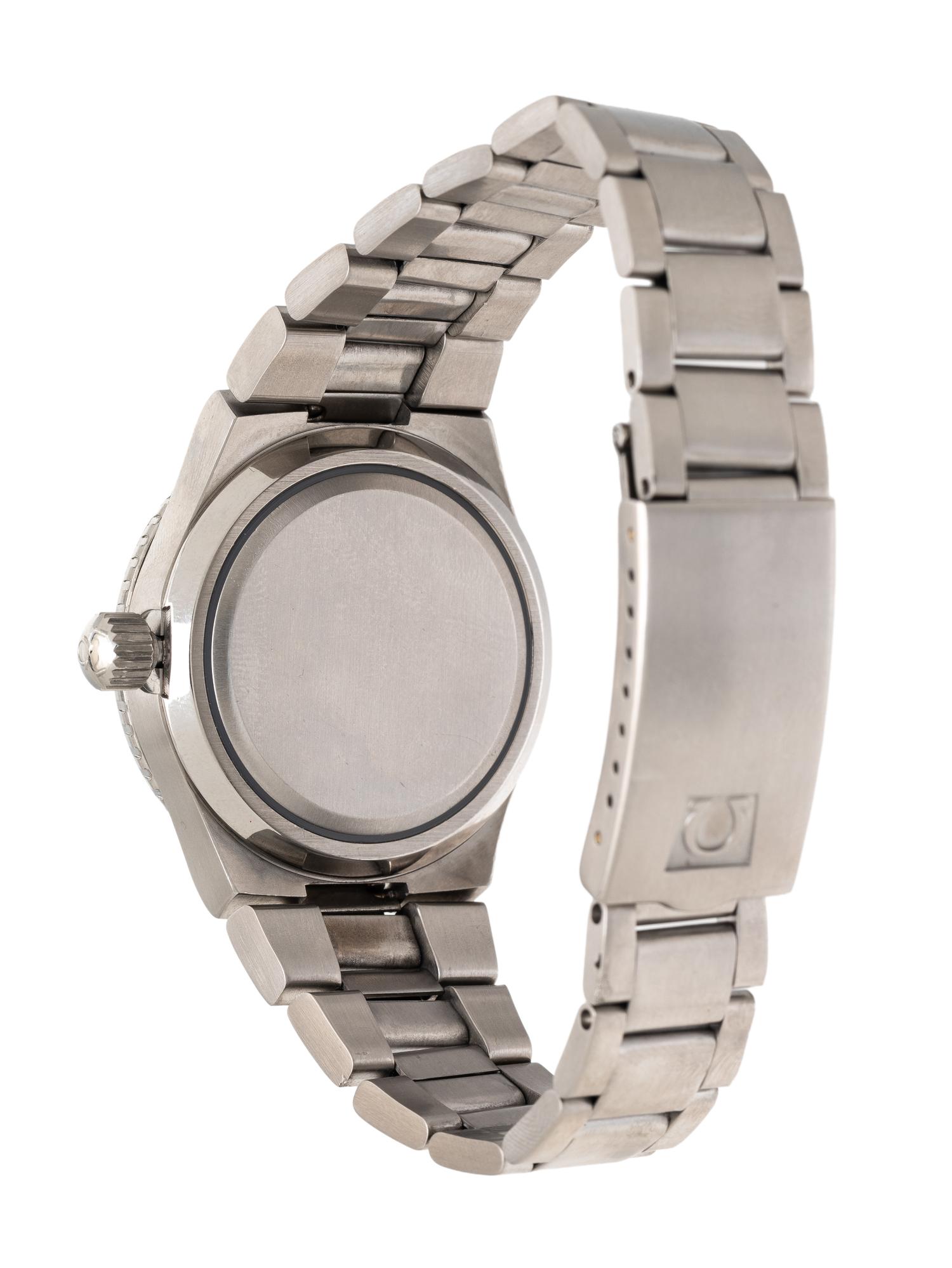 OMEGA, REF. 166.137 STAINLESS STEEL 'SEAMASTER' 'COSMIC' 'METERS FIRST' DATE WATCH, BOX & RECEIPT