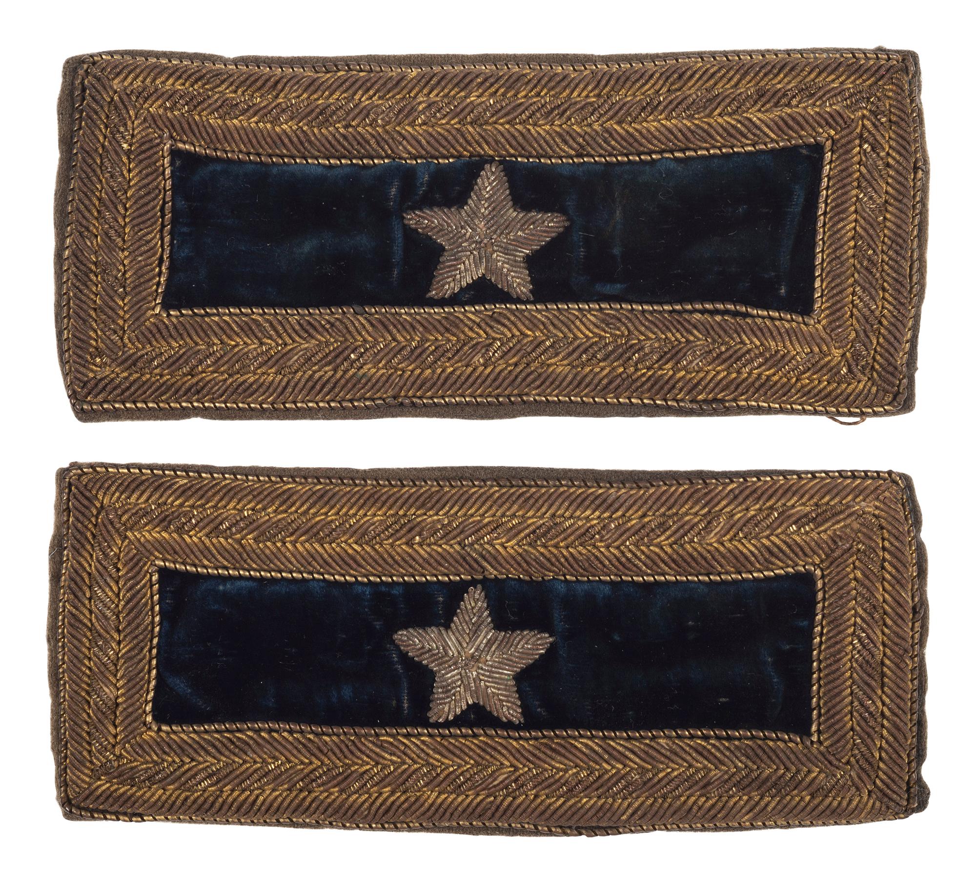 [CIVIL WAR]. High quality triple bordered brigadier general straps.