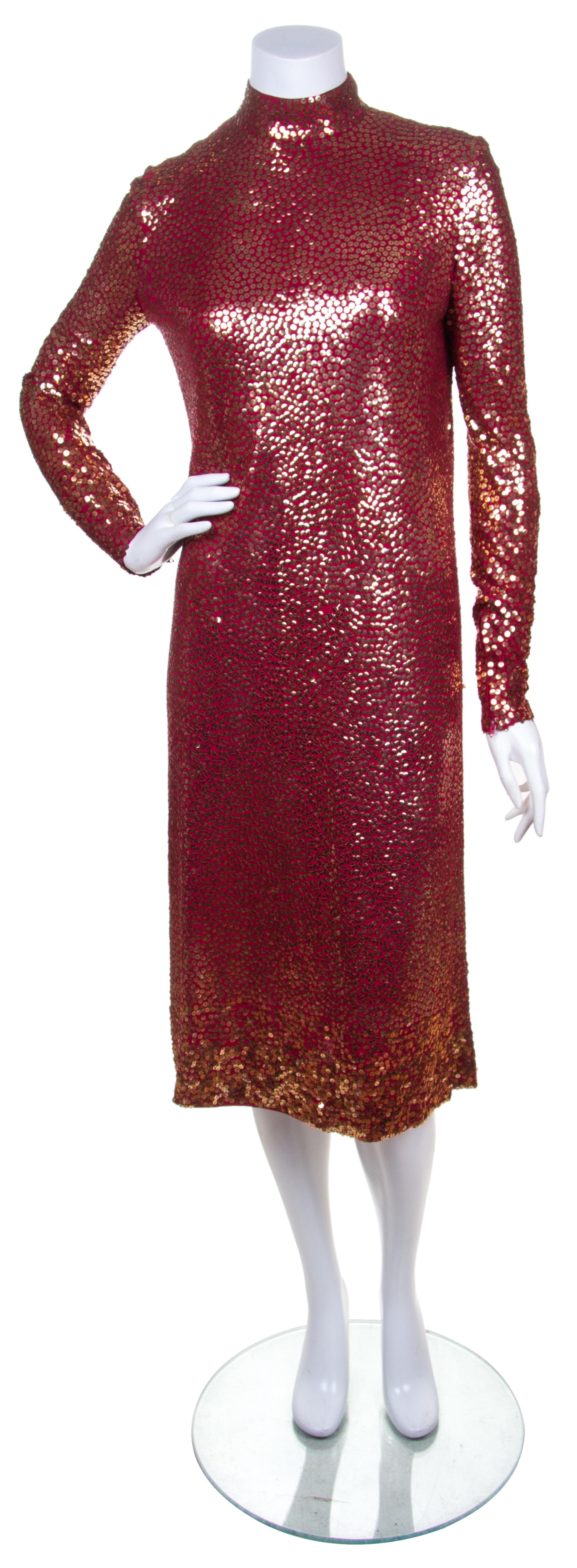 A Norman Norell Red Mermaid Dress,