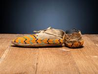 Sioux Beaded Hide Moccasins